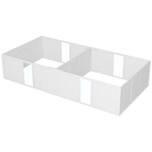 English Elm Pawhut Whelping Box With Washable Pad & Adjustable Door - Safe Space For Dogs & Puppies, 96" X 47" W2225P249986-GIGA