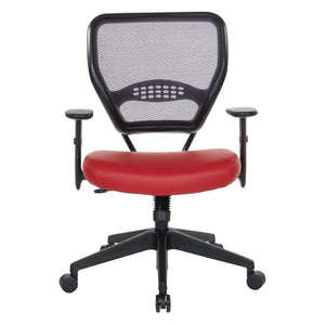 OSP Home Furnishings Airgrid® Mesh Back Ergonomic Manager Chair with Lumbar Support and Padded Contour Seat 5500-R100