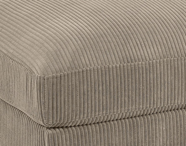 English Elm Corduroy Ribbed Upholstered Ottoman Plush Footrest or Extra Seating for Living Rooms Camel B2748P483344