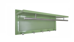 English Elm Esyspot Wall Mounted Coat Hook with Shelf | Space-Saving Organizer for Entryway, Mudroom, Laundry Room 93 Green B091P240949