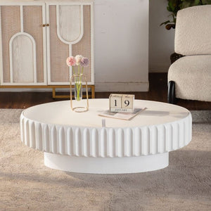 English Elm Fluted Lift Top Storage Coffee Table with Hidden Interior for Modern Living Rooms W3081P389043