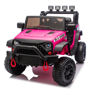 English Elm 24v Kids Electric Ride on Car with Parental Remote Dual Motor Four Wheel Suspension W1578P356392