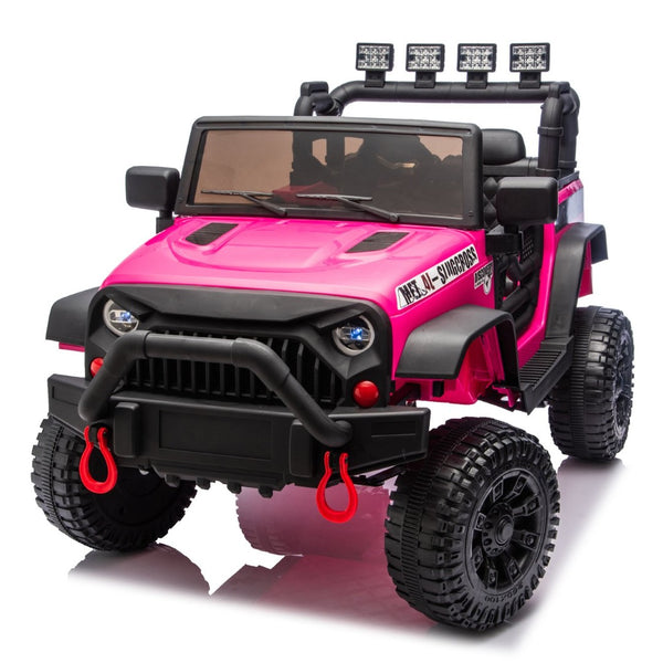 English Elm 24v Kids Electric Ride on Car with Parental Remote Dual Motor Four Wheel Suspension W1578P356392