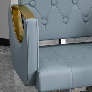 English Elm Hydraulic Salon Chair with Foot Pump Swivel Base Pu Leather Seat for Barber Tattoo Spa W2700P410955