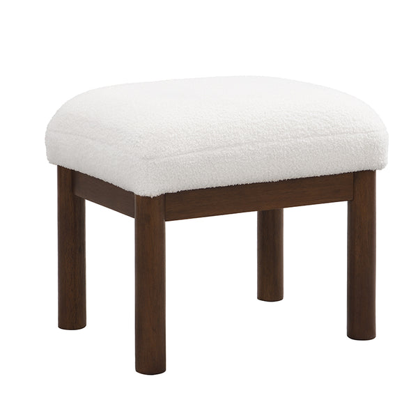 English Elm U-Can Mid Century Modern Accent Chair with Ottoman, Plush Upholstered Lounge Set, Solid Wood Frame, Cozy Armrests and Durable Cushioning for Living Room Comfort N724P261932K