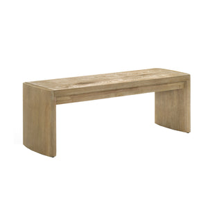 English Elm Wooden Oak Finish Rounded Edge 50.5" Dining Bench for Two — Safe Stylish Versatile Seating Solution B016P392302
