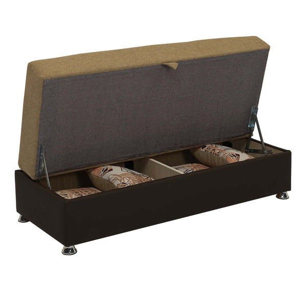 English Elm PrimeNest Concorde Convertible Upholstered Ottoman with Storage, Click-Clack PU Chenille, Compact Stylish Seating B030P280998