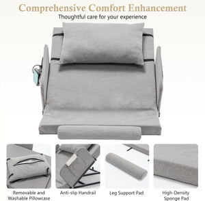 English Elm Electric Adjustable Bed Backrest With Safety Rails - 300 Lbs Capacity, 4-68° Lift, Easy Care Cover W1422P352935