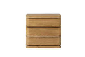 English Elm Zoey Wire-brushed White Oak Veneer Nightstand with Smooth Drawer for Modern Bedrooms B2756P504967