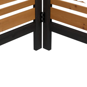 English Elm 2-panel Outdoor Wood Privacy Screen Slatted Fence for Ac Units and Patio Areas W2640P290610