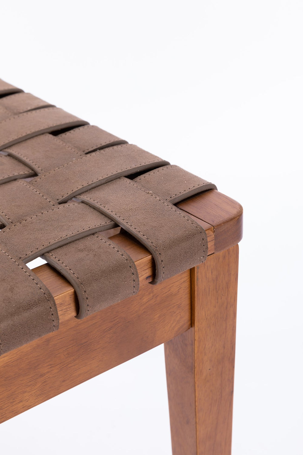 English Elm Rattan Modern Woven Faux Leather Dining Chairs Set of 2 — 18" Solid Wood Frame, Breathable Comfort W1762P187627