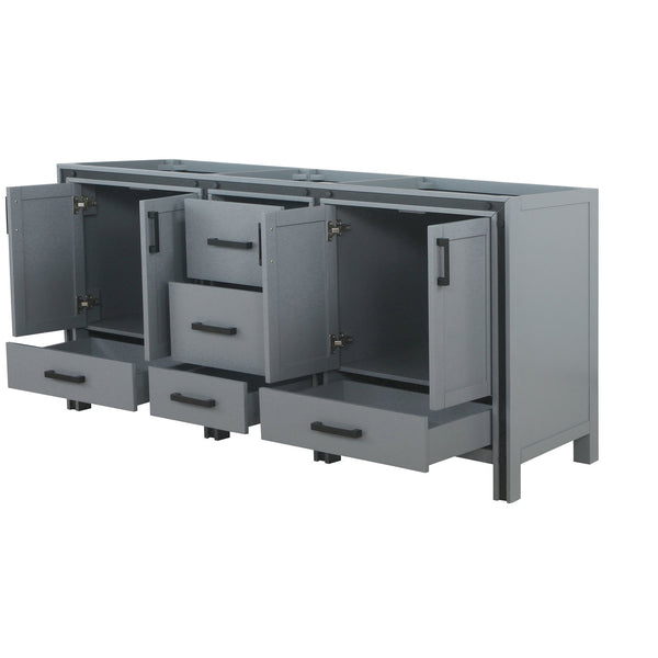 English Elm Dark Grey Double Bath Vanity - 72" Wide, Elegant Storage Solution With Soft-Close Features & Durability B2731P260724