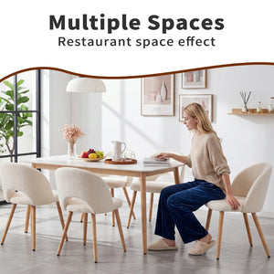 English Elm Restaurant Teddy Velvet Accent Chairs Set of 2 Ergonomic Solid Wood Legs White W3851P452844