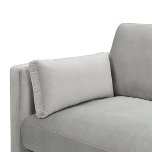 English Elm Jennifer Taylor Home - Knox 84" Modern Farmhouse Sofa In Opal Grey Velvet - Luxurious Comfort & Stylish Versatility For Your Home B2719P238331