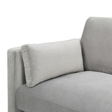 English Elm Knox 84" Modern Farmhouse Sofa, Opal Grey Velvet