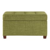 OSP Home Furnishings Storage Ottoman Green