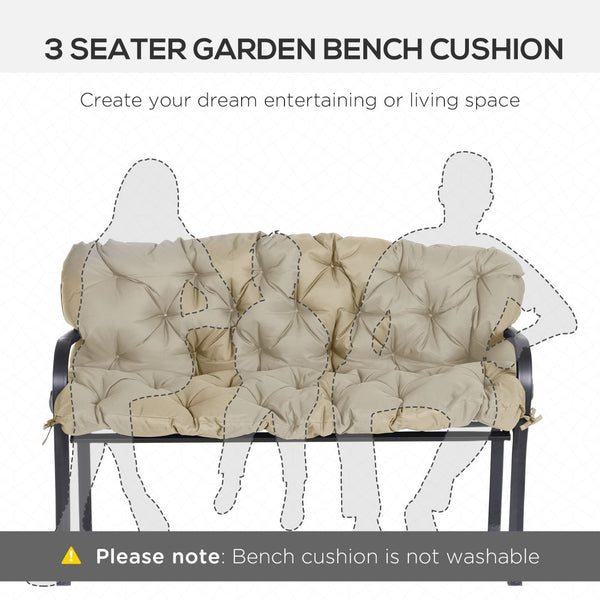 English Elm Outsunny Overstuffed Tufted Patio Bench Cushion Set with Backrest for Porch Swing W2225P174517