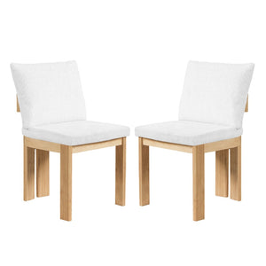 English Elm Indoor Boucle Upholstered Dining Chairs Rubberwood Frame Set of 2 for Modern Spaces N779P379862B
