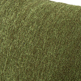 English Elm Astrid 20" Square Accent Throw Pillow Cover With Feather Insert, Moss Green Boucle