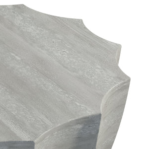 English Elm 35.43" Modern Waterproof Outdoor Indoor Coffee Table — Durable MgO Cement, 220lb Capacity, Stylish Patio Centerpiece marble,White W757P314428