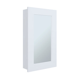 English Elm Medicine Compact Wall Cabinet with Mirror Door, Engineered Wood Storage, Durable, Space-Saving Design White 31.1 L x 19.29 W x 3.54 H B097P250882
