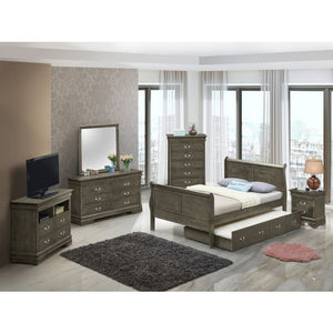 English Elm Charming Gray Twin Storage Bed – Stylish, Space-Saving Design With Built-In Storage For Small Rooms B078S00313