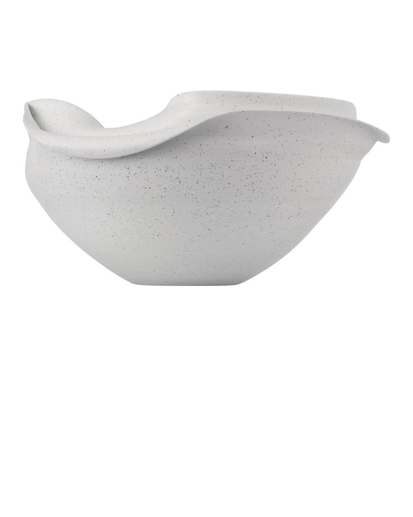 Currey & Company Grandeur Bowl - Handcrafted Beige Porcelain With Organic Artistry And Sculptural Movement Design White Porcelain 1200-1007-currey-company