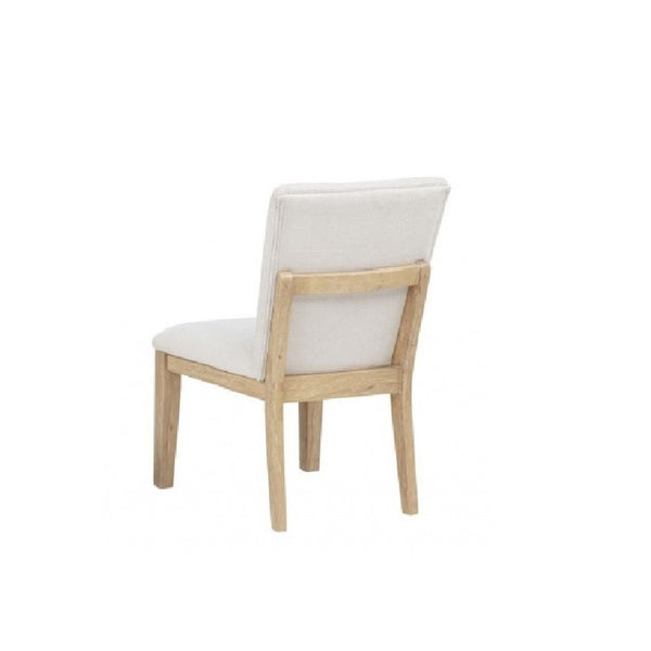 English Elm Upholstered Beige Fabric Dining Side Chairs Set of 2 with Bentwood Oak Frame B011P474697