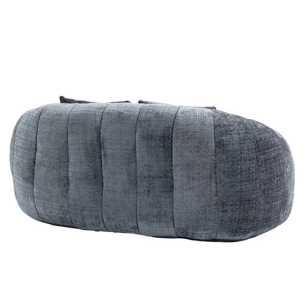 English Elm Bean Bean Bag Sofa High-Density Memory Foam Two-Seater Lounger High Back Chenille Cozy Support Gray W395P181439