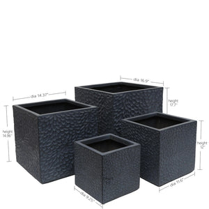 English Elm Large Concrete Texture Magnesium Oxide Round Planters Duo Indoor Outdoor Patio W5212P434279