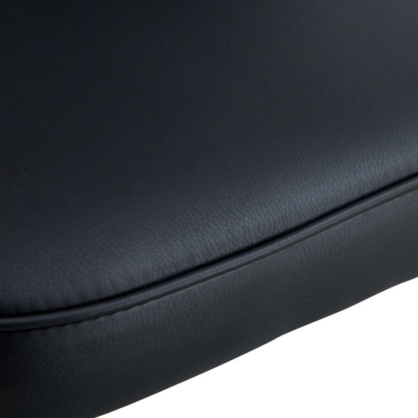 English Elm Table Set: Modern Black Wood Grain Dining Table With 4 Stylish Pu Chairs For Elegant Dining Experience W1151S04180-GIGA