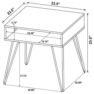 English Elm Golden Oak Lift Top Coffee Table and End Set with Hairpin Legs Storage B062S01494