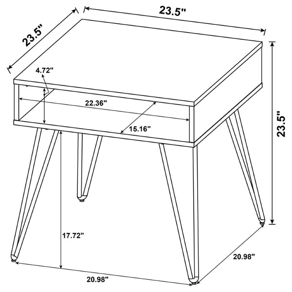 English Elm Golden Oak Lift Top Coffee Table and End Set with Hairpin Legs Storage B062S01494