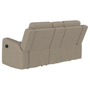 English Elm Slater Faux Leather Reclining Sofa Set with Console Cupholders for Media Rooms B062S01806