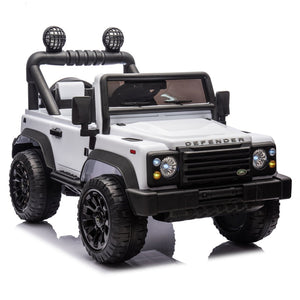English Elm Licensed Land Rover Defender Ride on Car 24v Dual Motor with Parental Remote White W1578P339064