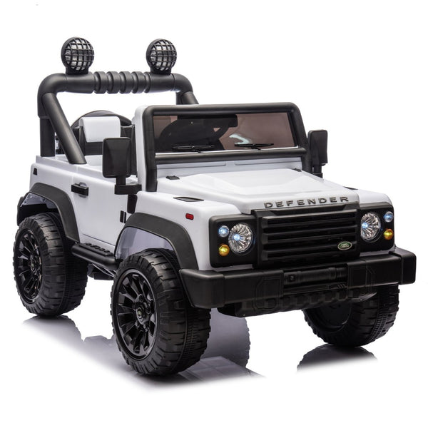 English Elm Licensed Land Rover Defender Ride on Car 24v Dual Motor with Parental Remote White W1578P339064