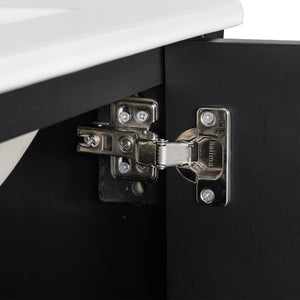 English Elm 20 Inch Bathroom Vanity with Ceramic Sink, Soft-Close Door, Adjustable Shelf, Smart Storage Organizing Design Black N729P299505B