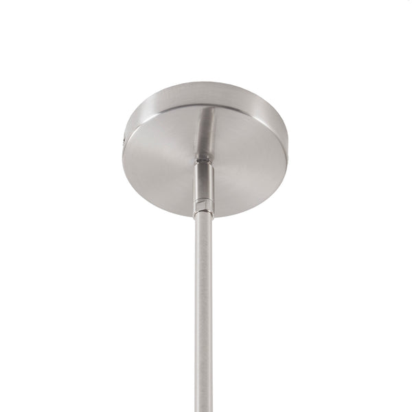 JLA Home INK+IVY - Metal Pendant Silver Drum Shade with Glass Diffuser & White Linen Shade — Contemporary Urban Chic Lighting II151-0105