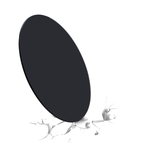 English Elm Black Tempered Glass Table Top - 35.4 Inch Round, 3/8 Inch Thick, Modern Style For Dining & Diy W1718P352106