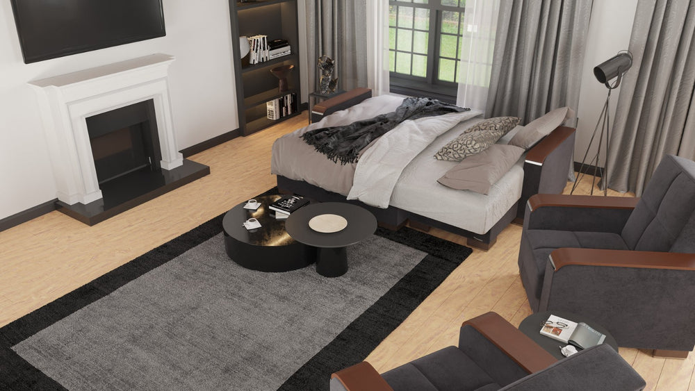 English Elm Primenest Convertible Chaise Lounge With Storage - Modern Upholstered Design For Versatile Comfort B030P303548-GIGA