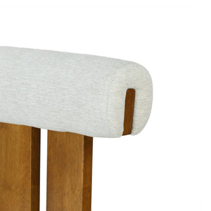 English Elm Christopher Knight Home® - Renee Mid-Height Upholstered Barstool with Cloud-Top Backrest and Stain-Resistant Fabric, Set of 2 Ivory,Walnut N775P277442I