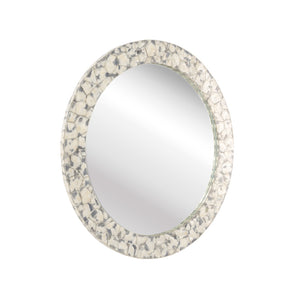 Shell Shock Round Mirror Gray 302508-WILDWOOD Wildwood