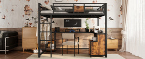 English Elm Twin House Bunk Bed with Slide Storage Stairs and Safety Rails for Kids Rooms W1580S00432
