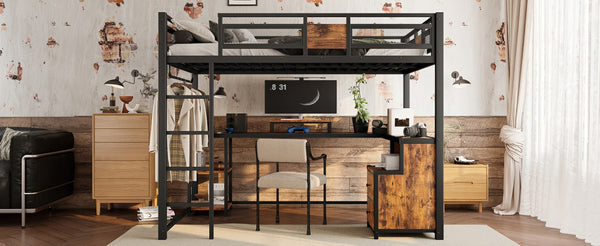 English Elm Twin House Bunk Bed with Slide Storage Stairs and Safety Rails for Kids Rooms W1580S00432