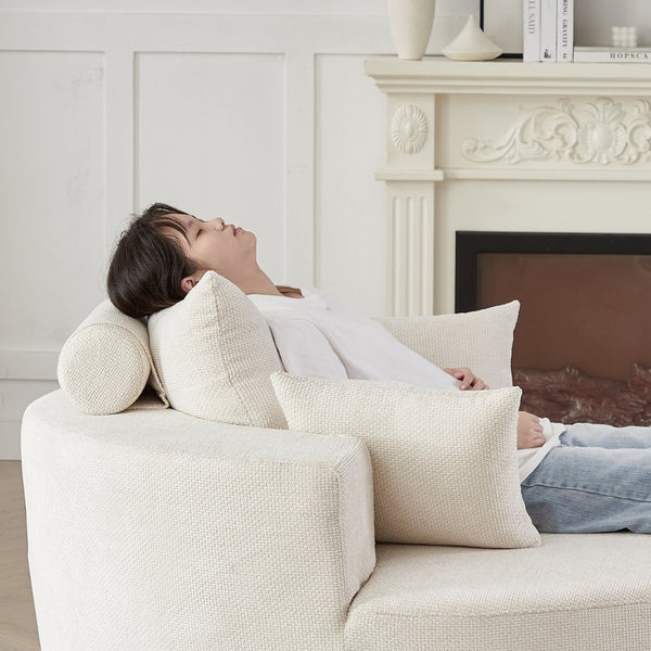 English Elm 55''l 55'l Chenille Foam Swivel Lounge Chair Plush 360 Rotation Modern Seating for Any Room W834S00592