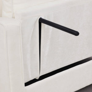 English Elm Two-Seater Chaise Lounge Sofa With Hidden Storage, Asymmetric Design & Plush Pillows For Comfort W487S00388-GIGA