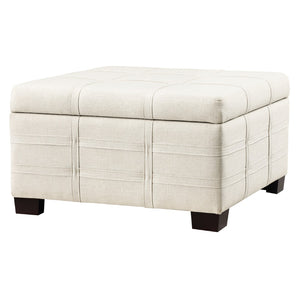OSP Home Furnishings Detour Strap Ottoman Linen
