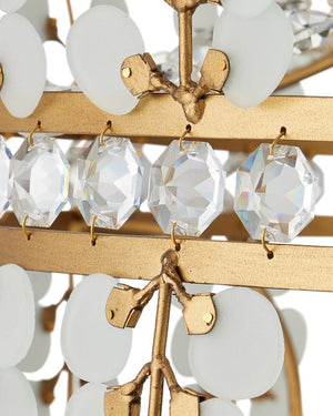 Currey & Company Bradshaw Chandelier - Elegant Art Deco Design With Crystal Accents For Timeless Illumination And Style Gold Glass ,Crystal ,Wrought Iron 9000-1295-currey-company