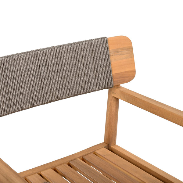 English Elm Christopher Knight Home® - 4-Piece Patio Furniture Set Braided Acacia Wood Dining Chairs with All-Weather Rope, Stylish Outdoor Seating Grey,Teak N770P269704G004