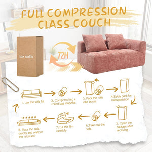 English Elm United Chenille Loveseat Sofa - Cozy Minimalist Modular Sleeper For Apartments & Living Rooms W1568P255138-GIGA